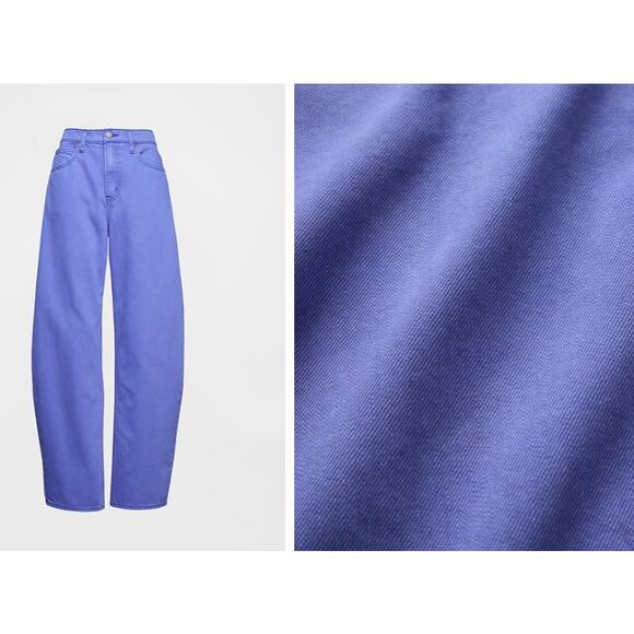 GAP High Rise Barrel Dazzling Blue Jeans Women Plus Sz 35 R - Picture 14 of 15